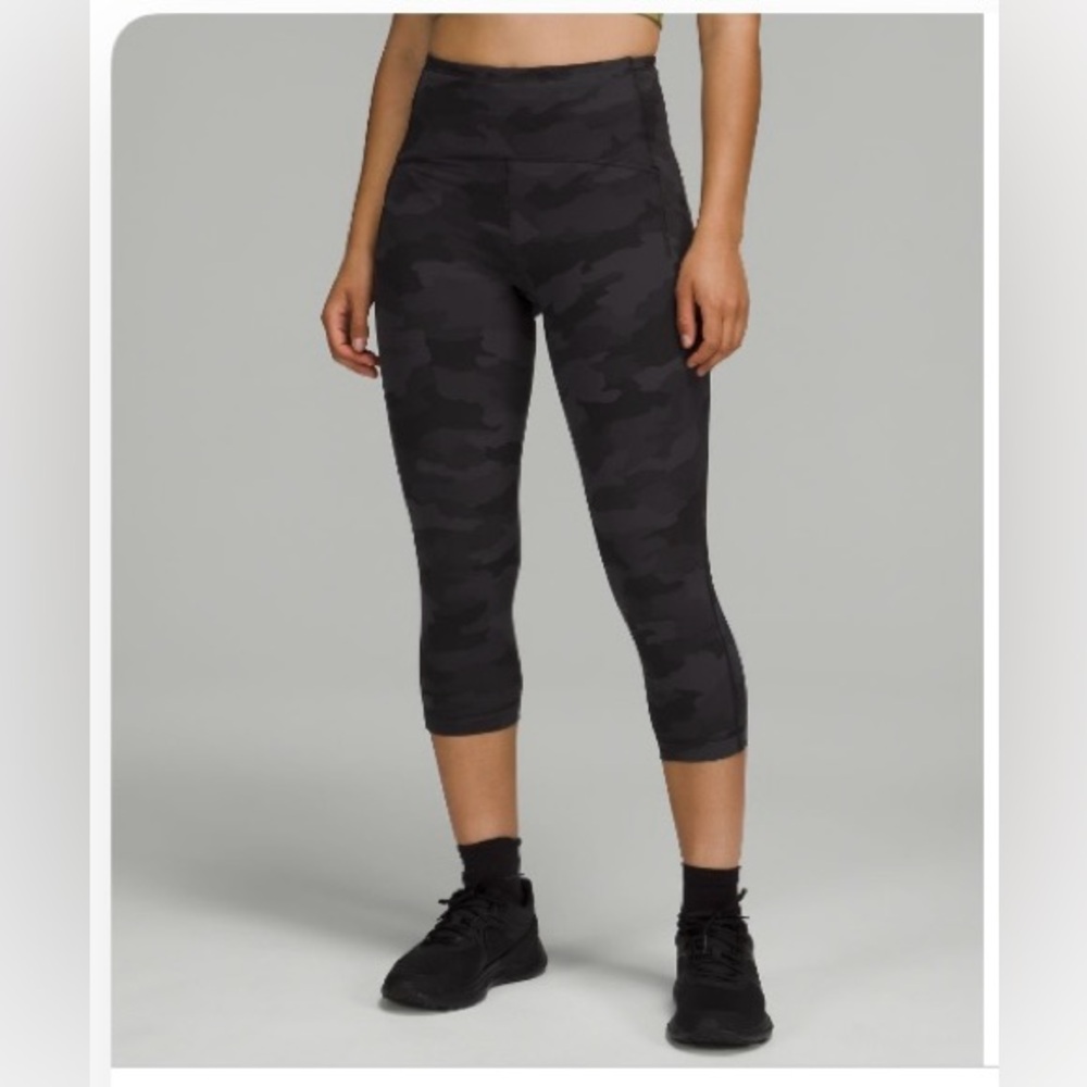 LULULEMON CAMO SWIFT SPEED HIGH RISE CROP 21”